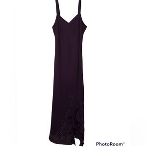 Purple full length dress size 12